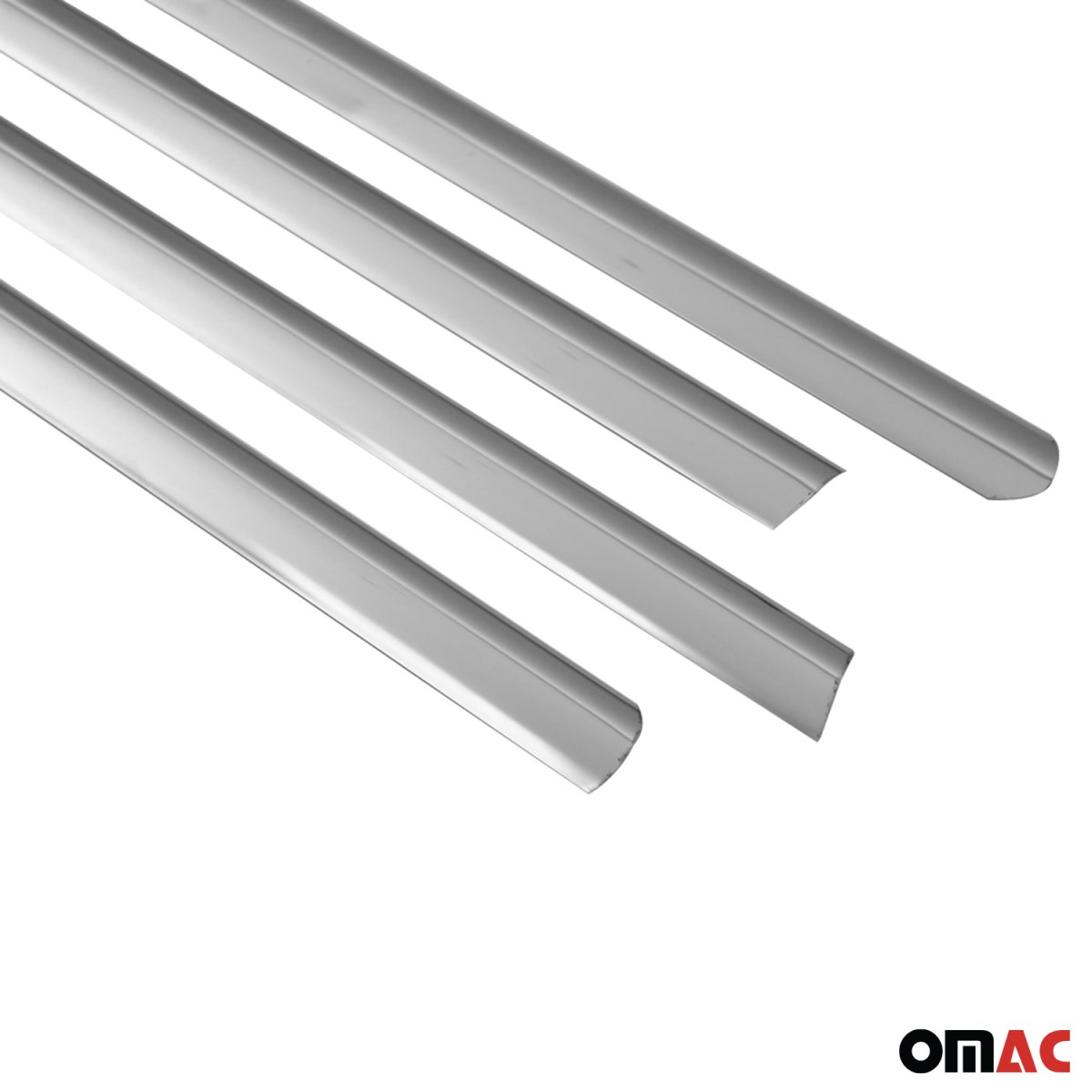 Mercedes C Class W203 Window Trim - Omac - S.Steel - Gloss Silver - '01-'09